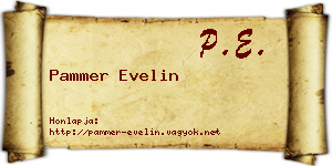 Pammer Evelin névjegykártya